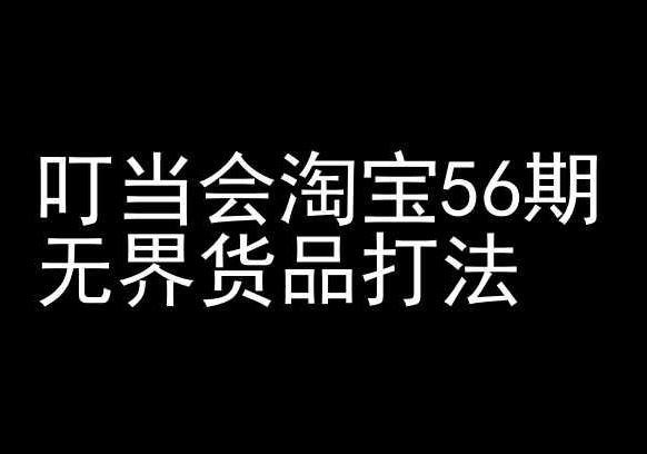 叮当会淘宝56期：无界货品打法-淘宝开店教程-柠檬网创