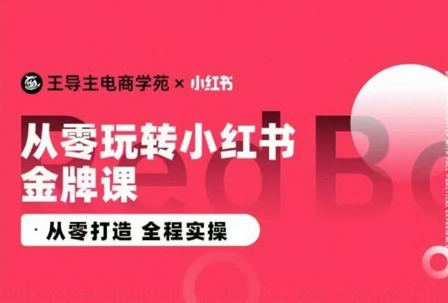 王导主·小红书电商运营实操课，​从零打造  全程实操-柠檬网创