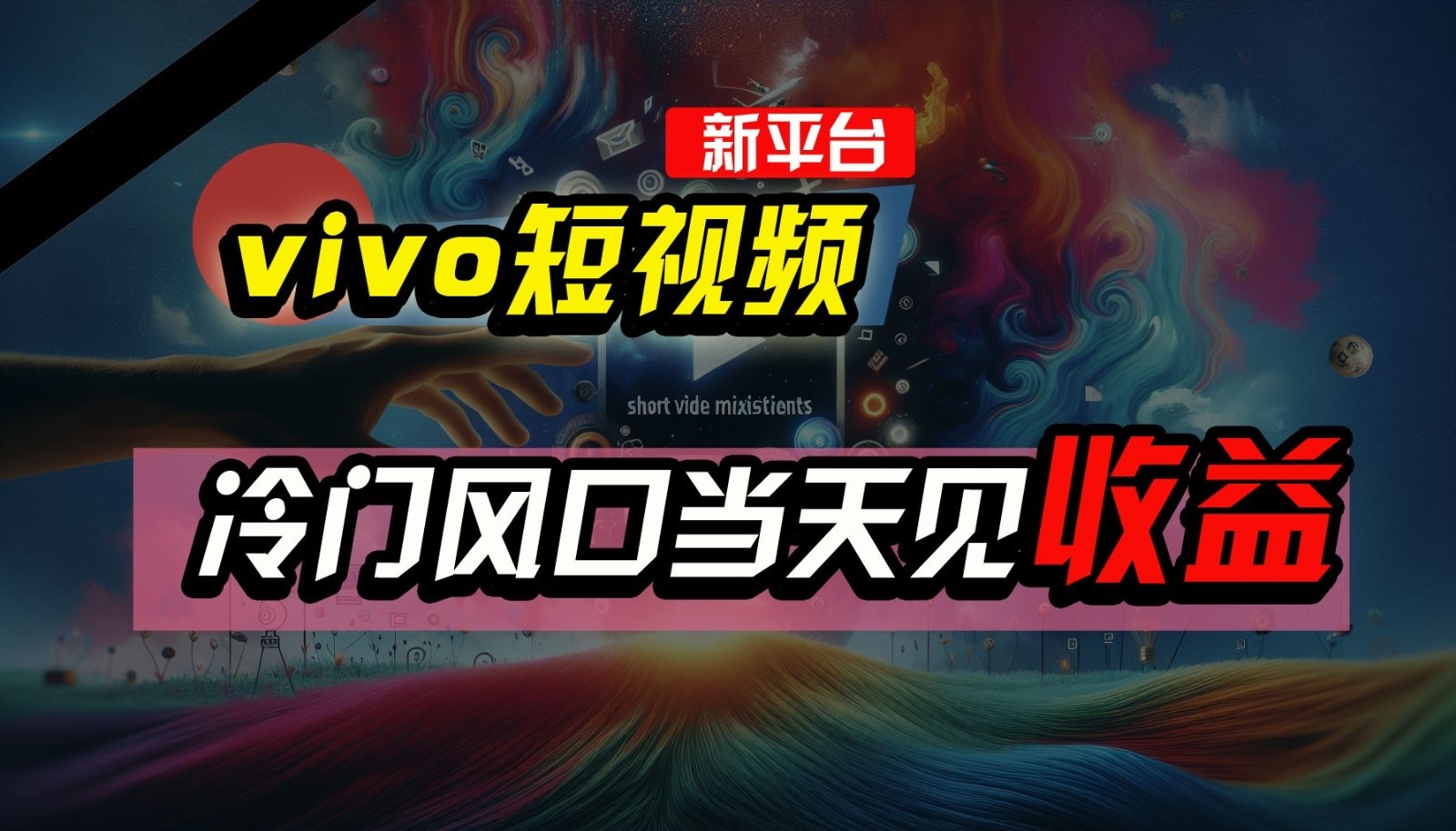 全新平台vivo短视频，新风口AI混剪无脑搬运，冷门风口当天见收益，7天撸了2300+了-柠檬网创