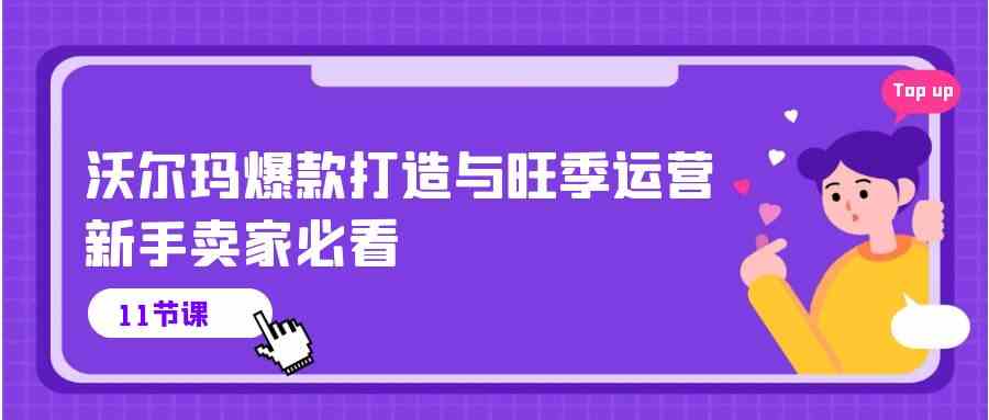 沃尔玛爆款打造与旺季运营，新手卖家必看（11节视频课）-柠檬网创