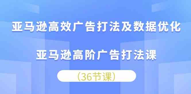 亚马逊高效广告打法及数据优化，亚马逊高阶广告打法课（36节）-柠檬网创
