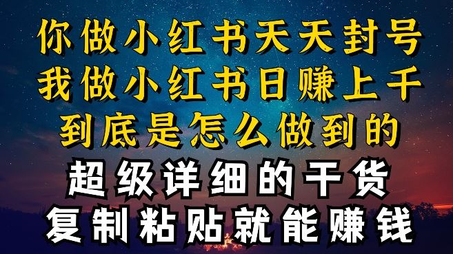 都知道小红书能引流私域变现，可为什么我能一天引流几十人变现上千，但你却频频封号违规被限流【揭秘】-柠檬网创