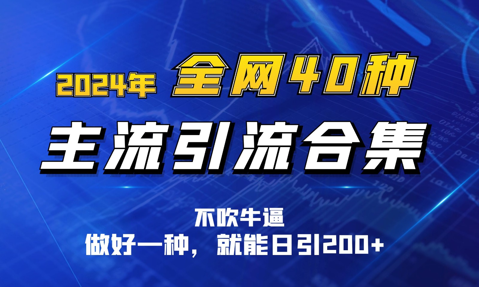 2024年全网40种暴力引流合计，做好一样就能日引100+-柠檬网创