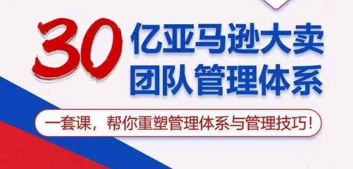 30亿亚马逊大卖团队管理体系，一套课帮你重塑管理体系与管理技巧-柠檬网创