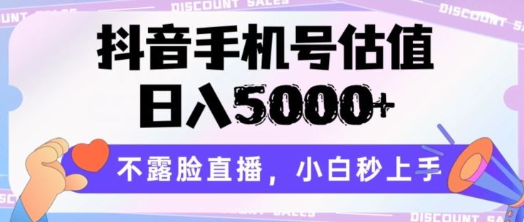抖音手机号估值，日入5000+，不露脸直播，小白秒上手【揭秘】-柠檬网创