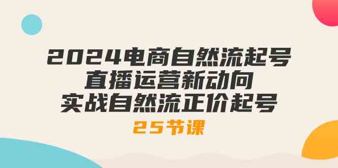 2024电商自然流起号，直播运营新动向 实战自然流正价起号（25节课）-柠檬网创