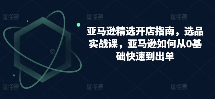 亚马逊精选开店指南，选品实战课，亚马逊如何从0基础快速到出单-柠檬网创