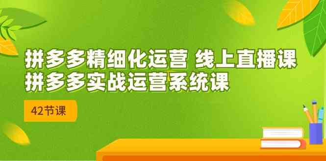 拼多多精细化运营 线上直播课：拼多多实战运营系统课（更新47节）-柠檬网创