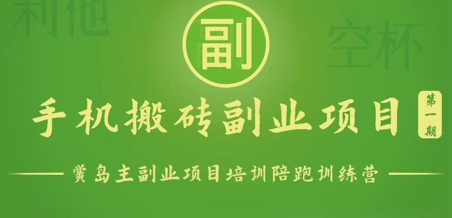手机搬砖小副业项目训练营1.0，能用手机做的简单小副业-柠檬网创