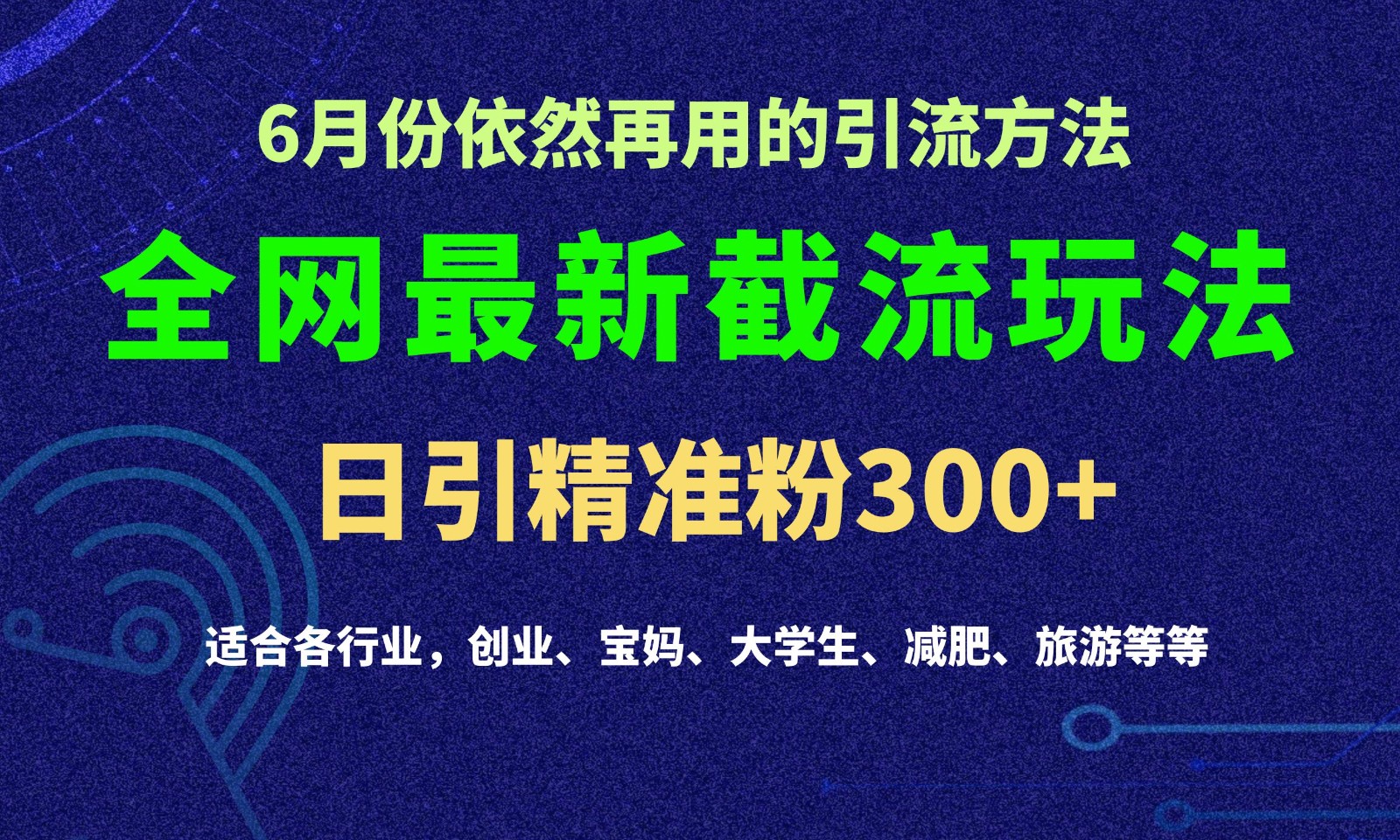 2024全网最新截留玩法，每日引流突破300+-柠檬网创
