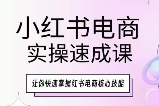 小红书电商实操速成课，让你快速掌握红书电商核心技能-柠檬网创