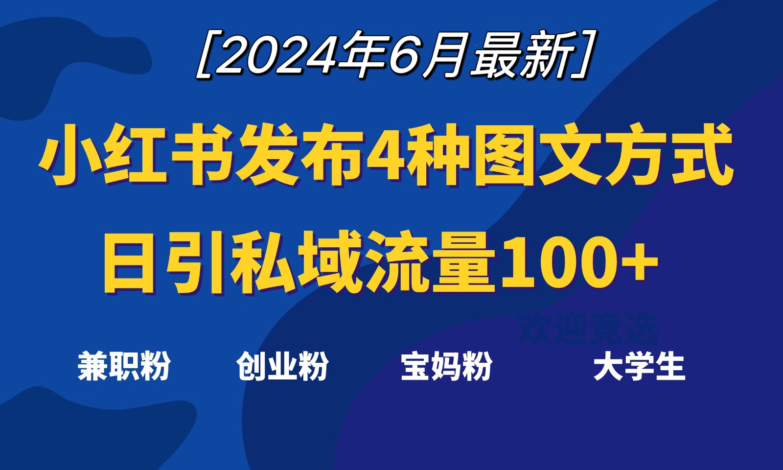 小红书发布这4种图文，就能日引私域流量100+-柠檬网创