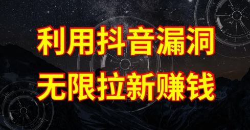 利用抖音链接漏洞，无限拉新赚钱【漏洞原理+操作流程】【揭秘】-柠檬网创