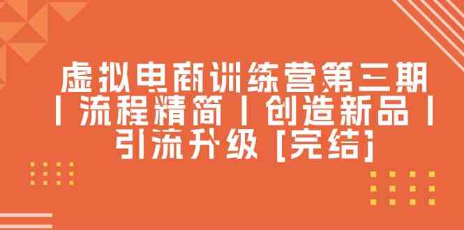 虚拟电商训练营第三期丨流程精简丨创造新品丨引流升级 [完结]-柠檬网创