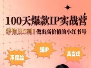 小红书100天爆款IP实战营，带你从0到1做出高价值的小红书号-柠檬网创