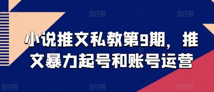 小说推文私教第9期，推文暴力起号和账号运营-柠檬网创