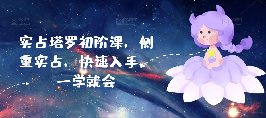 实占塔罗初阶课，侧重实占，快速入手，一学就会-柠檬网创