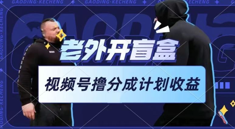 老外开盲盒视频，撸视频号分成计划收益，每天只需一小时，新手小白轻松上手【揭秘】-柠檬网创