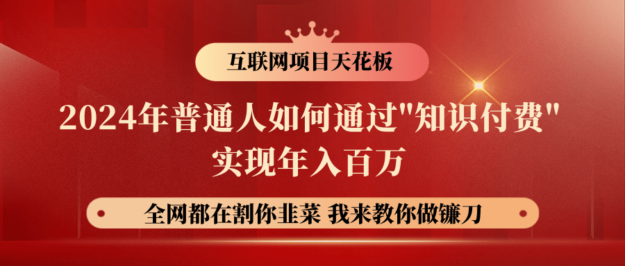 2024年普通人如何通过"知识付费"月入十万年入百万，实现财富自由-柠檬网创