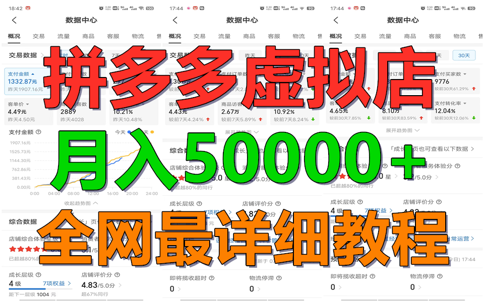 拼多多虚拟电商训练营月入50000+你也行，暴利稳定长久，副业首选-柠檬网创