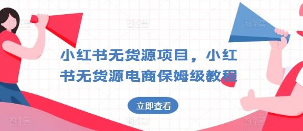 小红书无货源项目，小红书无货源电商保姆级教程【揭秘】-柠檬网创