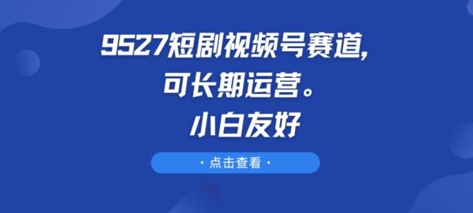 9527短剧视频号赛道，可长期运营，小白友好【揭秘】-柠檬网创