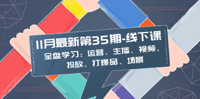 （8314期）11月最新-35期-线下课：全盘学习：运营、主播、视频、投放、打爆品、场景-柠檬网创