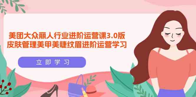 （9740期）美团大众-丽人行业 进阶运营课3.0版，皮肤管理美甲美睫纹眉进阶运营学习-柠檬网创