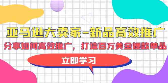 （9945期）亚马逊 大卖家-新品高效推广，分享如何高效推广，打造百万美金爆款单品-柠檬网创