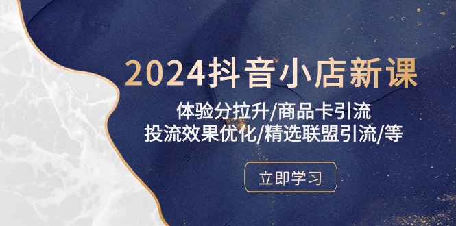 （10206期）2024抖音小店新课，体验分拉升/商品卡引流/投流效果优化/精选联盟引流/等-柠檬网创