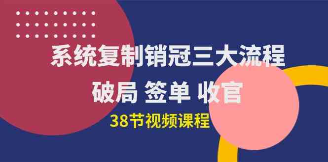 （10171期）系统复制 销冠三大流程，破局 签单 收官（38节视频课）-柠檬网创