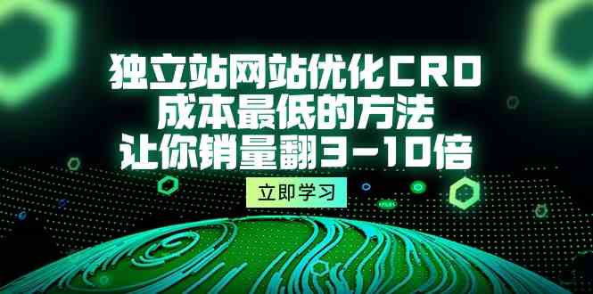 （10173期）独立站网站优化CRO，成本最低的方法，让你销量翻3-10倍（5节课）-柠檬网创