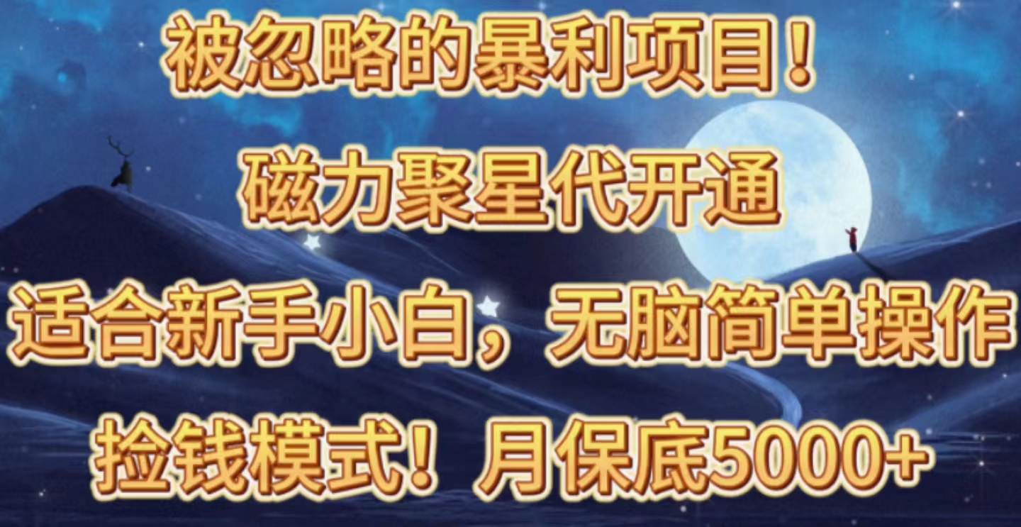 （10245期）被忽略的暴利项目！磁力聚星代开通捡钱模式，轻松月入五六千-柠檬网创