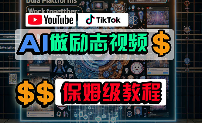 （10520期）利用AI制作励志视频，在YouTube和TikTok赚钱，小白可做（附工具）-柠檬网创