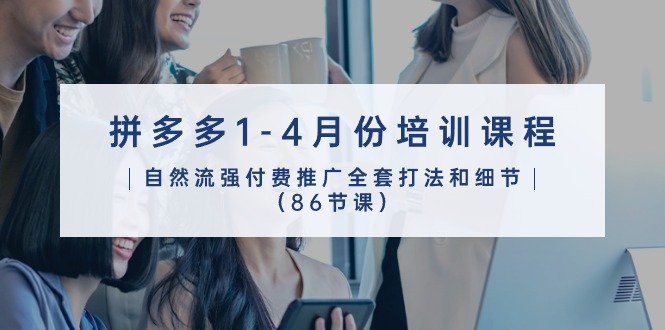 （10495期）拼多多1-4月份培训课程，自然流强付费推广全套打法和细节（86节课）-柠檬网创