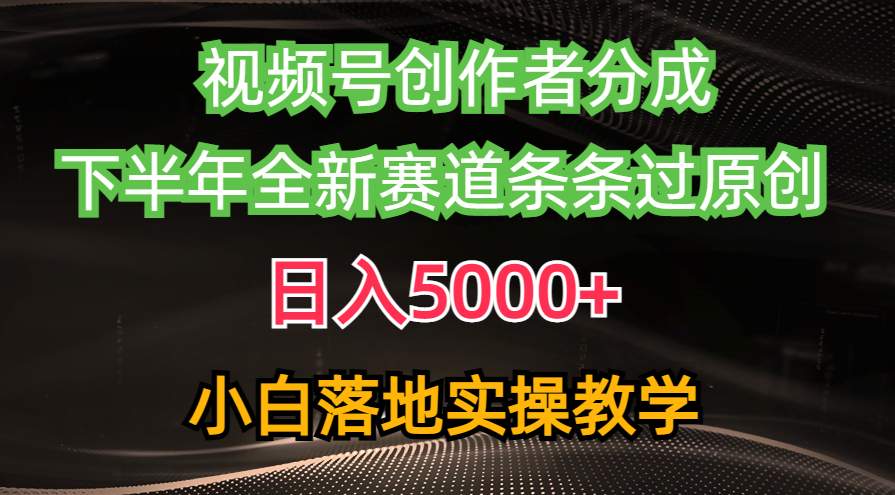 （10294期）视频号创作者分成最新玩法，日入5000+  下半年全新赛道条条过原创，小…-柠檬网创