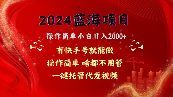 （10693期）2024蓝海项目，网盘拉新，操作简单小白日入2000+，一键托管代发视频，…-柠檬网创