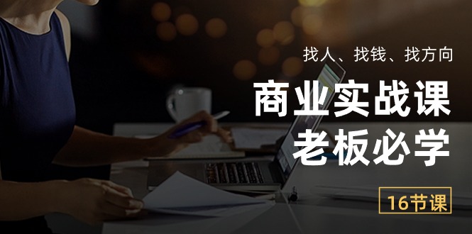 （10710期）商业实战课【老板必学】：找人、找钱、找方向（16节课）-柠檬网创
