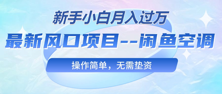 （10767期）最新风口项目—闲鱼空调，新手小白月入过万，操作简单，无需垫资-柠檬网创