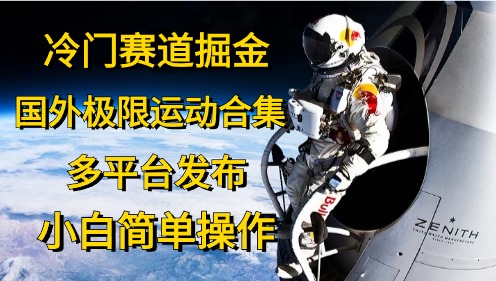 （10745期）冷门赛道掘金，国外极限运动视频合集，多平台发布，小白简单操作-柠檬网创