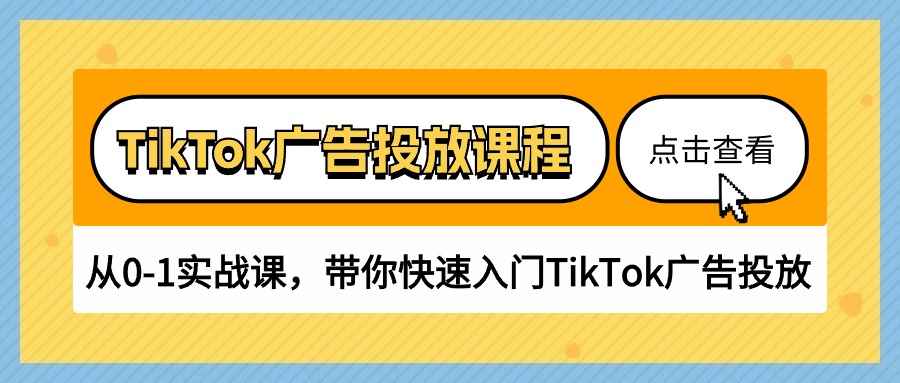 （10731期）TikTok广告投放课程，从0-1实战课，带你快速入门TikTok广告投放（30节课）-柠檬网创