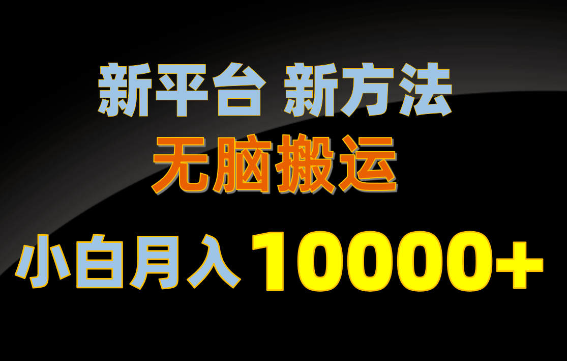 （10605期）新平台新方法，无脑搬运，月赚10000+，小白轻松上手不动脑-柠檬网创