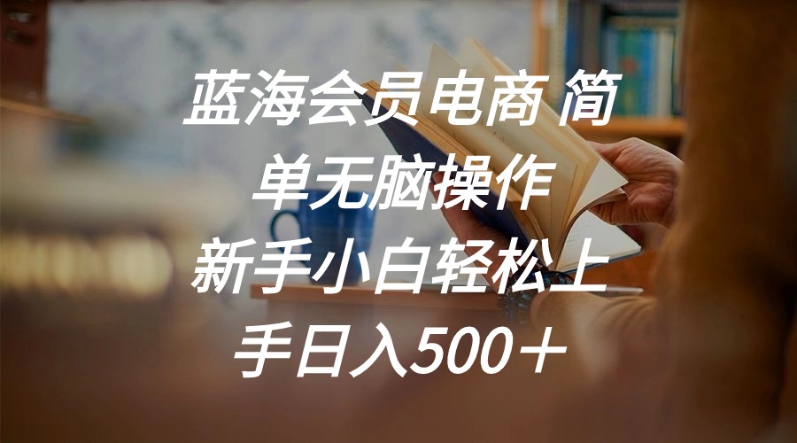 （11068期）蓝海会员电商 简单无脑操作 新手小白轻松上手日入500＋-柠檬网创