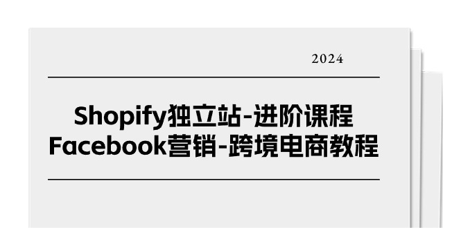 （11043期）Shopify独立站-进阶课程-Facebook营销-跨境电商教程（25节）-柠檬网创
