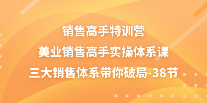 （10939期）销售-高手特训营，美业-销售高手实操体系课，三大销售体系带你破局-38节-柠檬网创