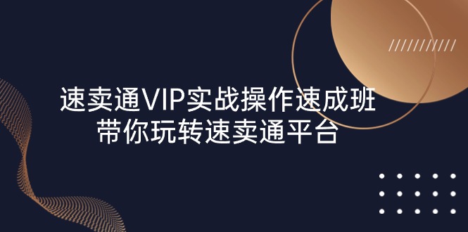 （10935期）速卖通 VIP实战操作-速成班，带你玩转速卖通平台（23节）-柠檬网创
