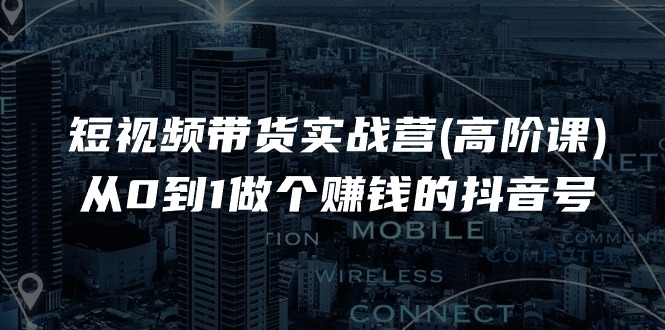 （11253期）短视频带货实战营(高阶课)，从0到1做个赚钱的抖音号（17节课）-柠檬网创