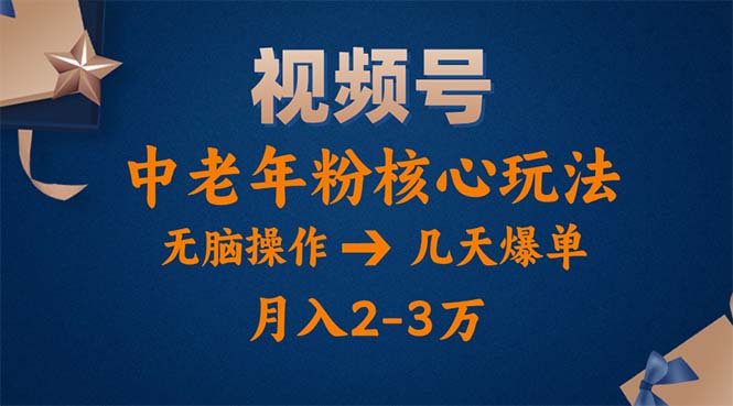 （11288期）视频号火爆玩法，高端中老年粉核心打法，无脑操作，一天十分钟，月入两万-柠檬网创