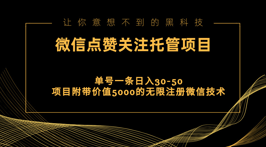 （11177期）视频号托管点赞关注，单微信30-50元，附带价值5000无限注册微信技术-柠檬网创