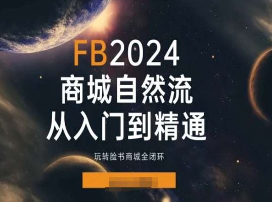 2024Faceboo商城自然流(从入门到精通)，玩转脸书商城全闭环-柠檬网创